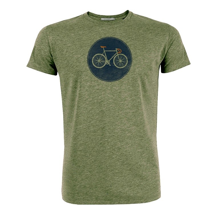 T-shirt bike shield bio katoen mid heather khaki T-shirt bike shield bio katoen mid heather khaki