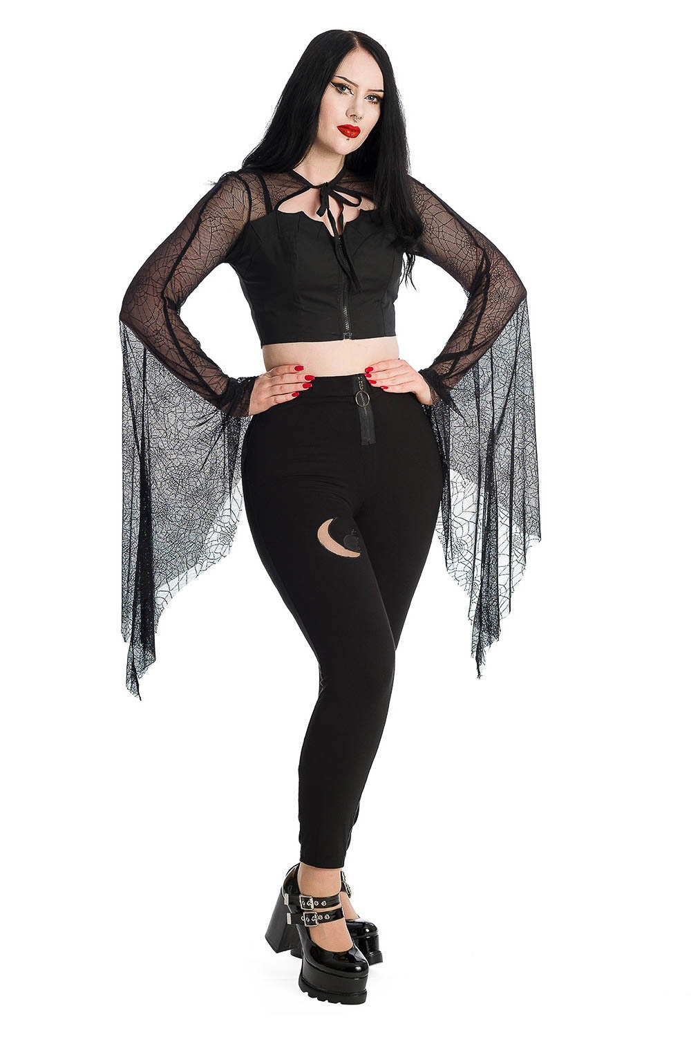 Banned | Gothic top, Bellamira met vleugel mouw Banned | Gothic top, Bellamira met vleugel mouw