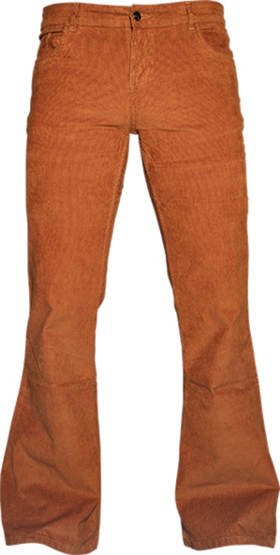 Chenaski | Ribcord retro broek met stretch en wijde pijpen, fawn zand
