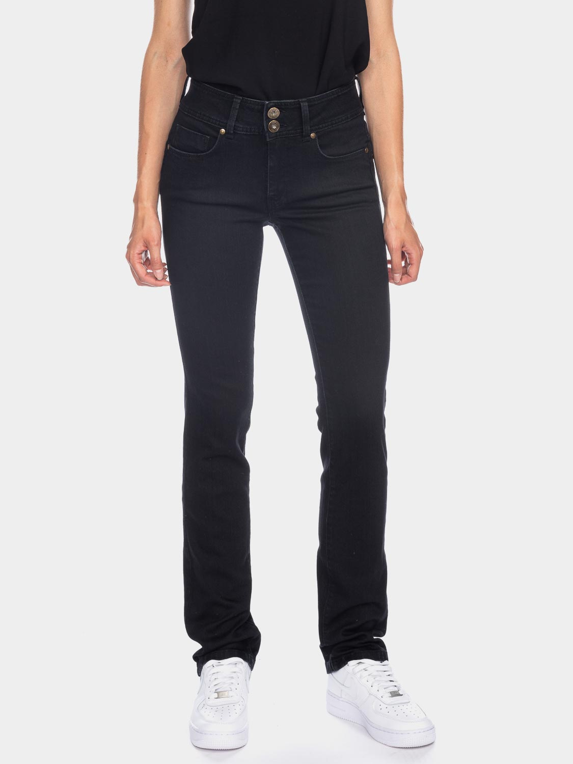 ATO Berlin | Jeans Jackie, zwart bio katoen