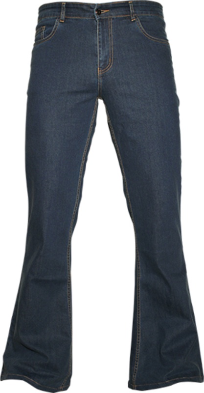 Chenaski | Denim retro broek classic blue met wijde pijp en 34 inch lengte Chenaski | Denim retro broek classic blue met wijde pijp en 34 inch lengte