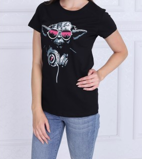 T-shirt DJ Yoda, zwart T-shirt DJ Yoda, zwart