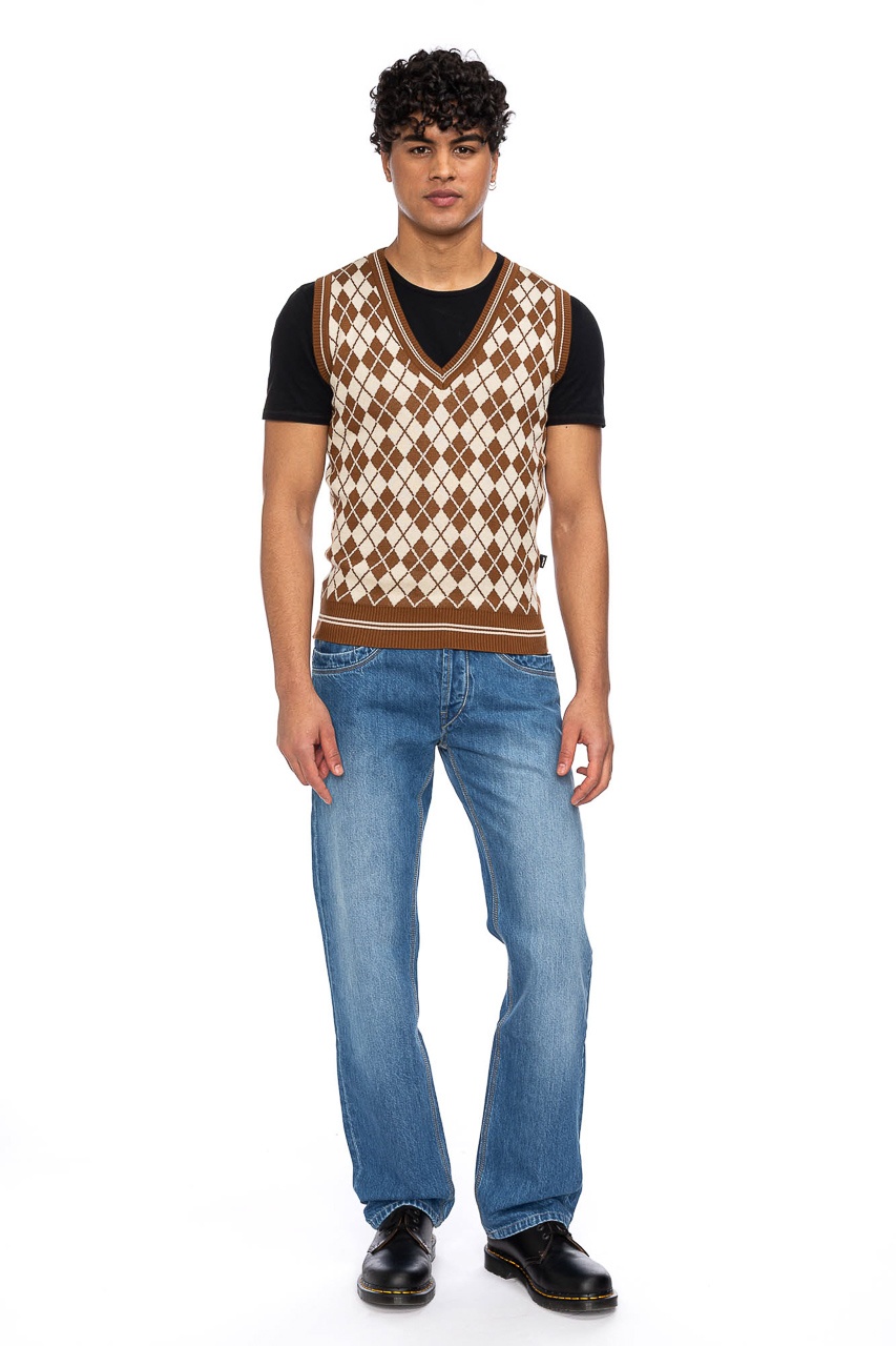 ATO Berlin | Spencer Mirah, bruin en beige retro-patroon ATO Berlin | Spencer Mirah, bruin en beige retro-patroon