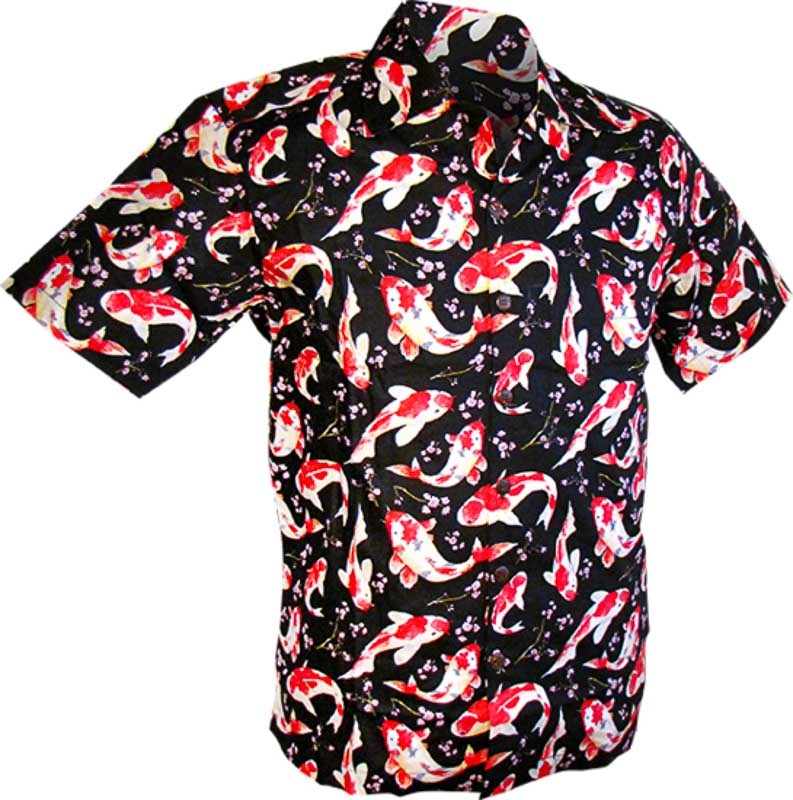 Chenaski | Overhemd korte mouw, Koi black