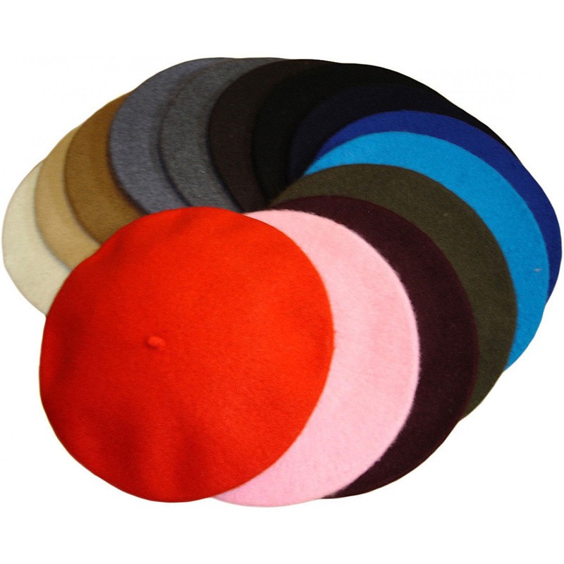 Klassieke baret van wol, donkerblauw Klassieke baret van wol, donkerblauw