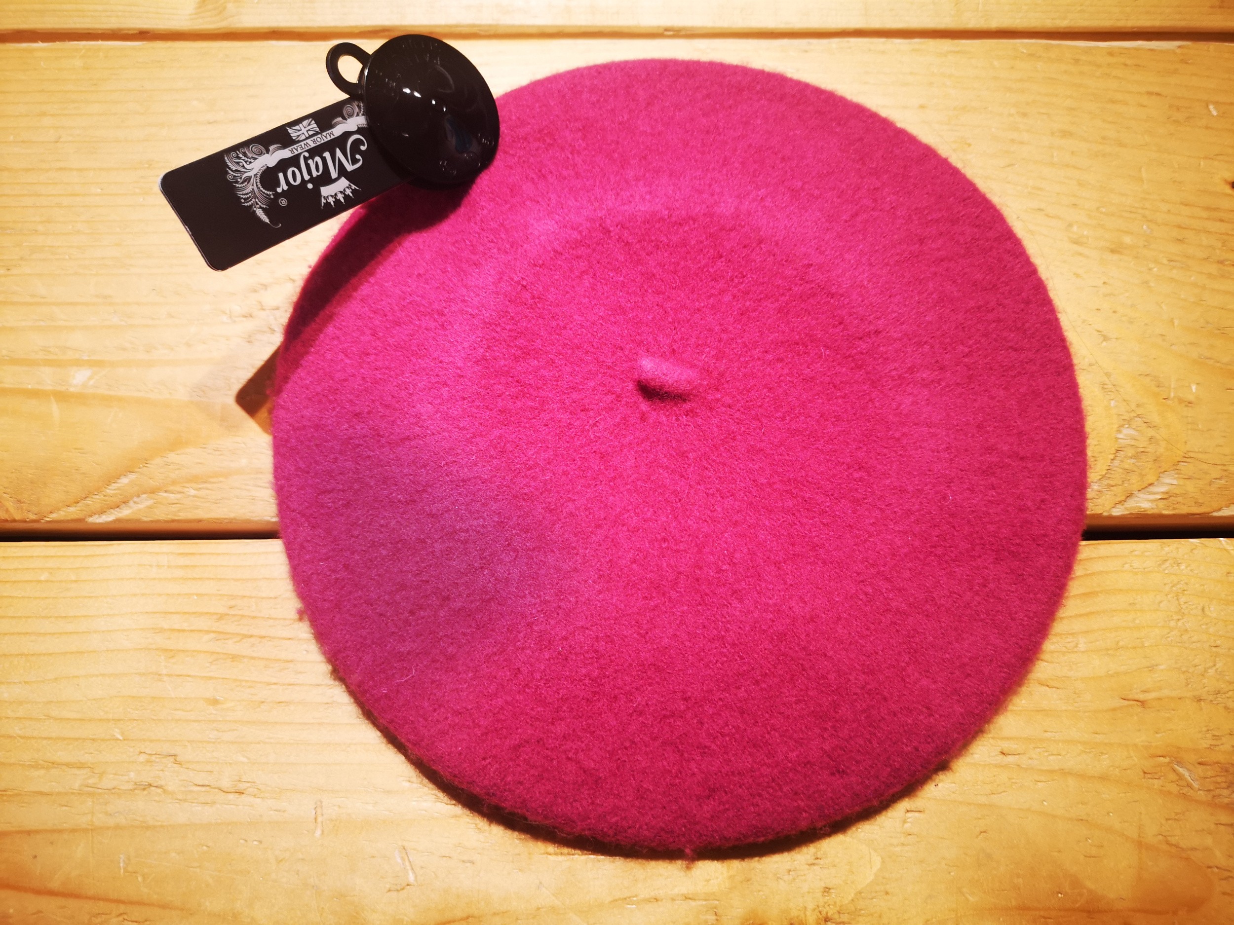 Klassieke baret van wol, roze Klassieke baret van wol, roze