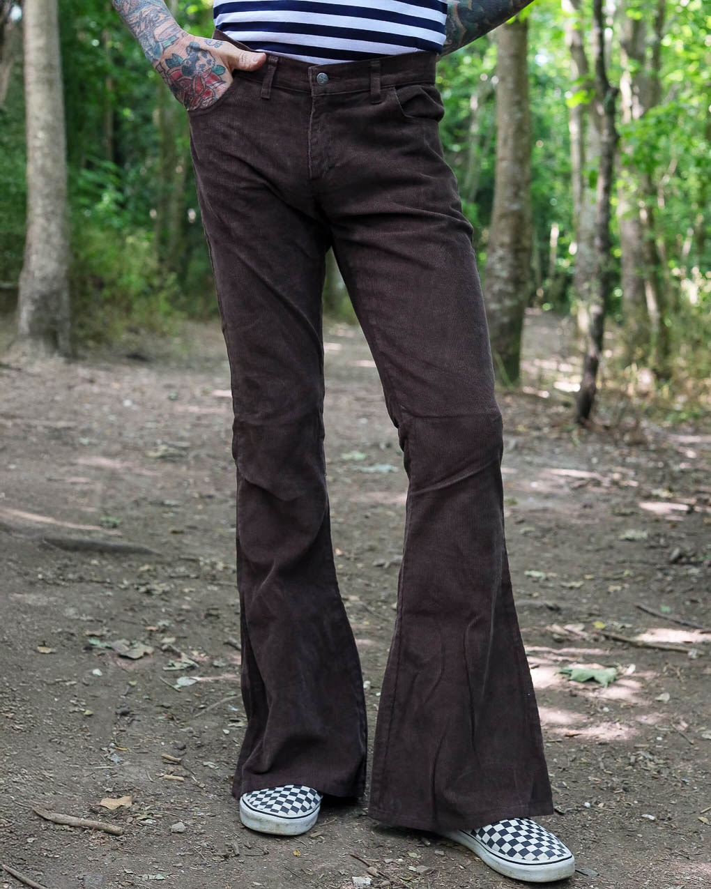 Run & Fly | 70s Bruine ribcord broek met extra wijde pijpen Run & Fly | 70s Bruine ribcord broek met extra wijde pijpen