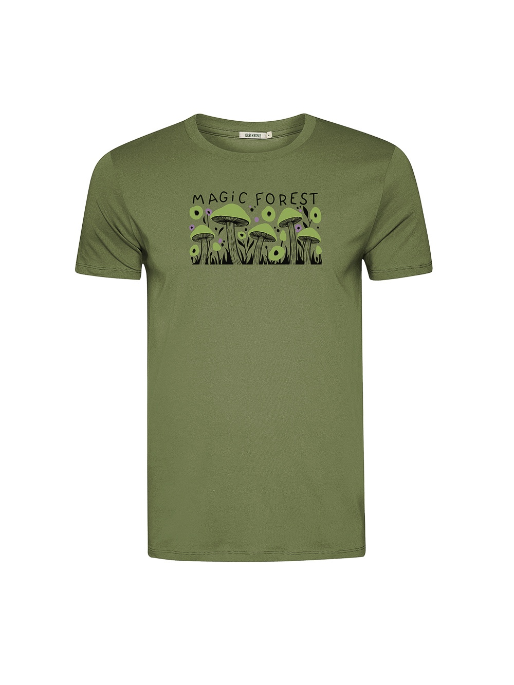 Green Bomb | T-shirt Magic Forest, Dark seed groen, bio katoen Green Bomb | T-shirt Magic Forest, Dark seed groen, bio katoen