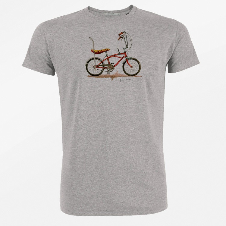 Green Bomb, T-shirt Bike Banana, bio katoen grijs Green Bomb, T-shirt Bike Banana, bio katoen grijs