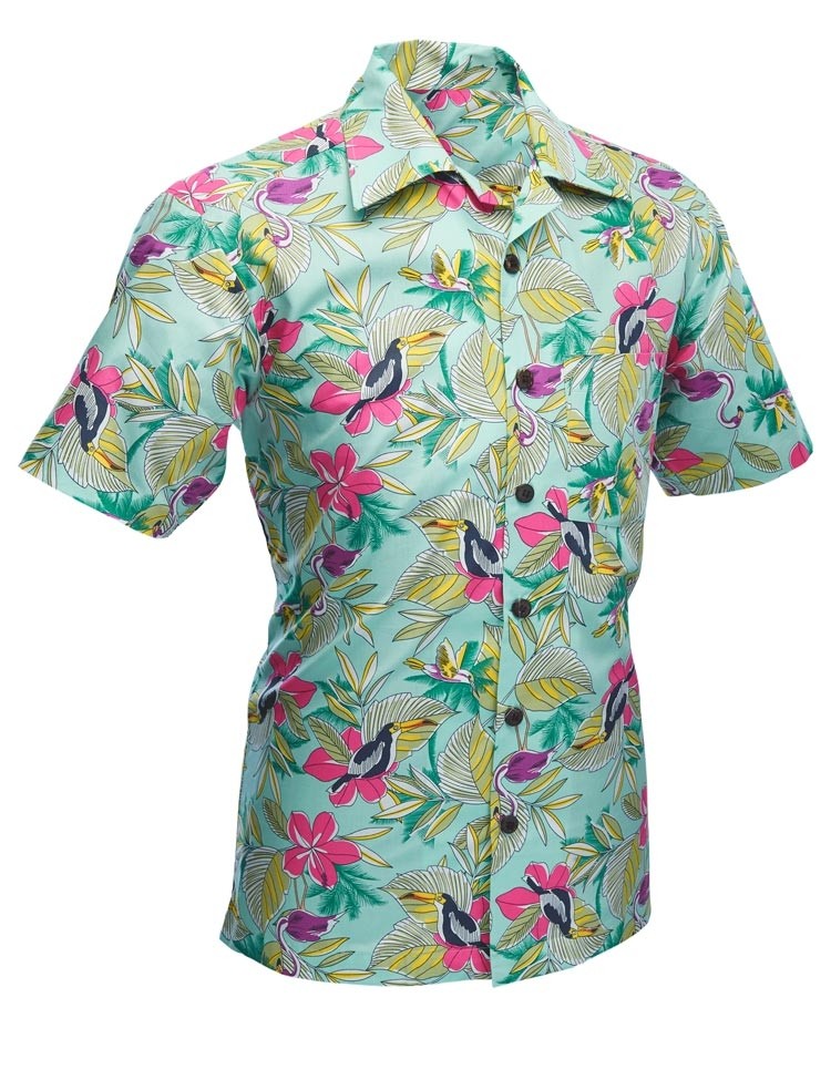 Overhemd korte mouw Colibri mint Overhemd korte mouw Colibri mint