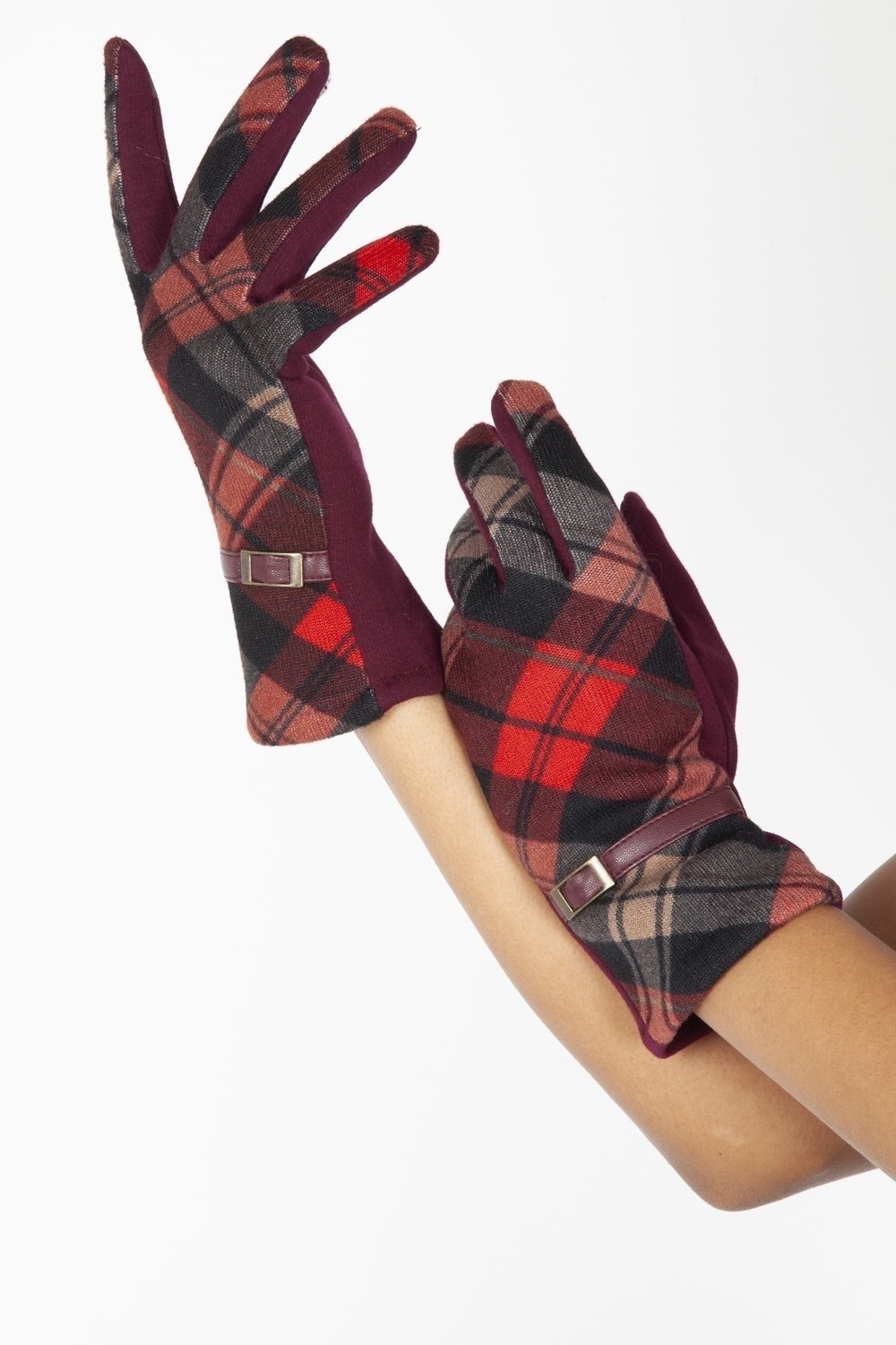 Handschoen Mabel red 40's met riempje Handschoen Mabel red 40's met riempje