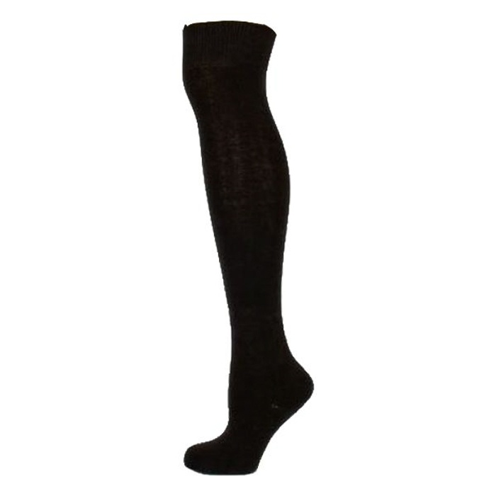 Macahel | Overknee sokken effen zwart Macahel | Overknee sokken effen zwart
