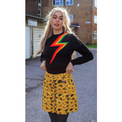 Foto van Run & Fly | Cropped trui met regenboog bliksemflits