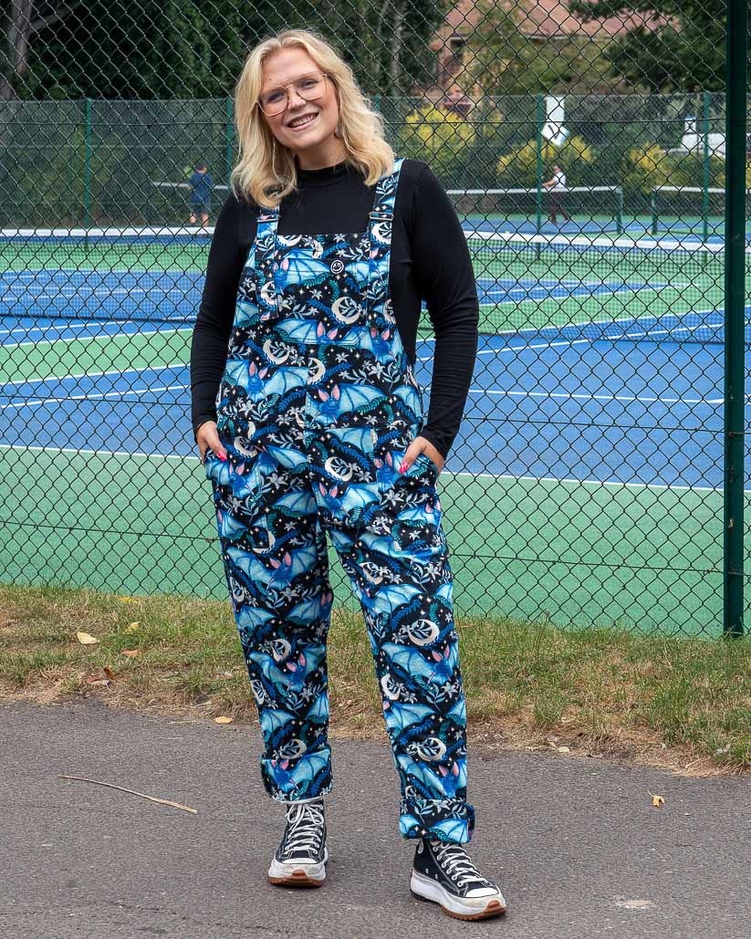Rebel Romance | Tuinbroek Night Flight met blauwe vleermuizen