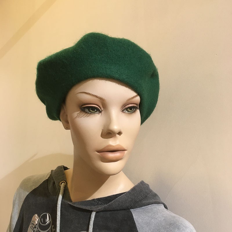 Major wear | Klassieke groen baret van wol Major wear | Klassieke groen baret van wol