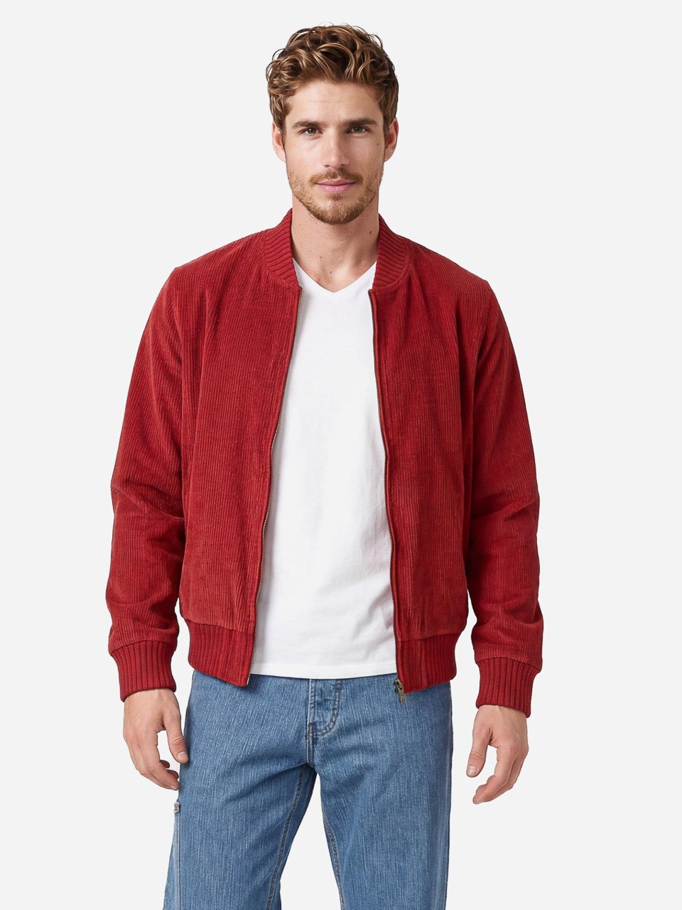 ATO Berlin | Retro Jas Pelle rood ribcord 