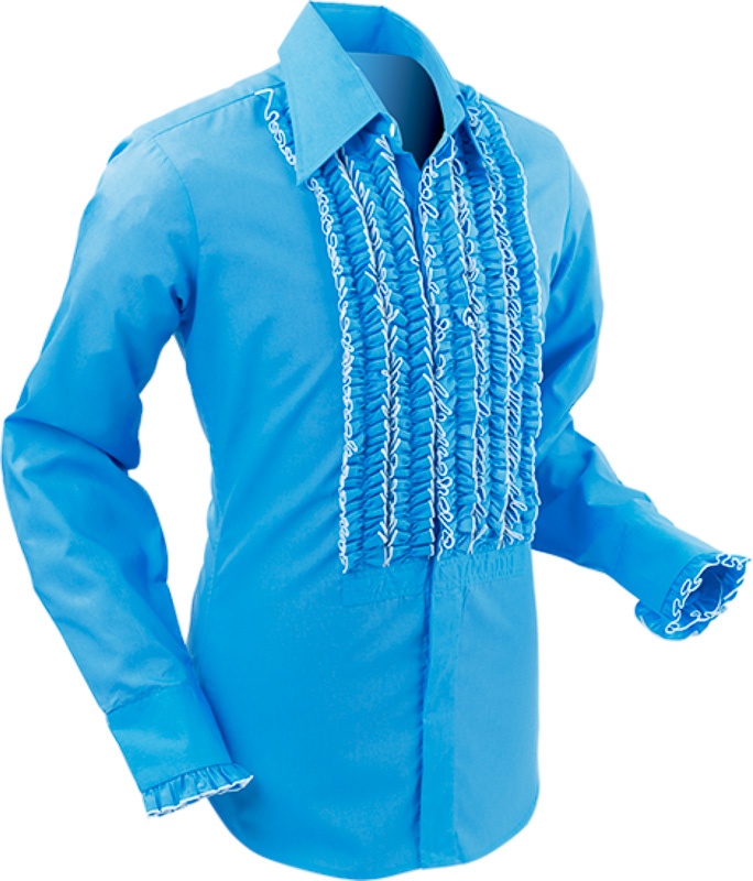 Chenaski | Overhemd ruche, blue white trim