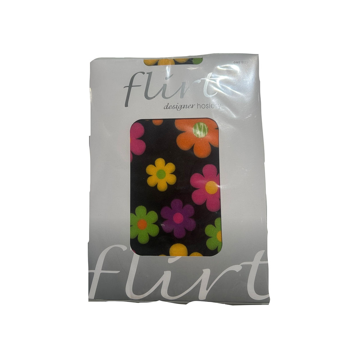 Flirt | Panty zwart met kleurrijke hippy bloemen
