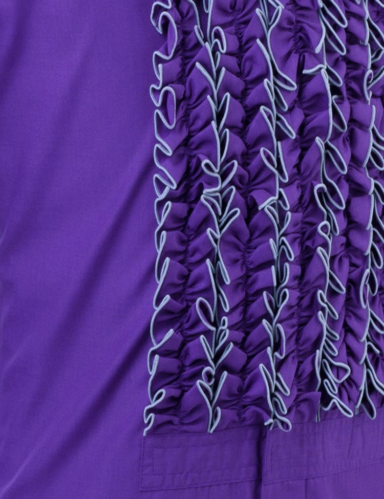 Overhemd Ruche Dark Violet Grey Trim Chenaski | Online Kopen Overhemd Ruche Dark Violet Grey Trim Chenaski | Online Kopen