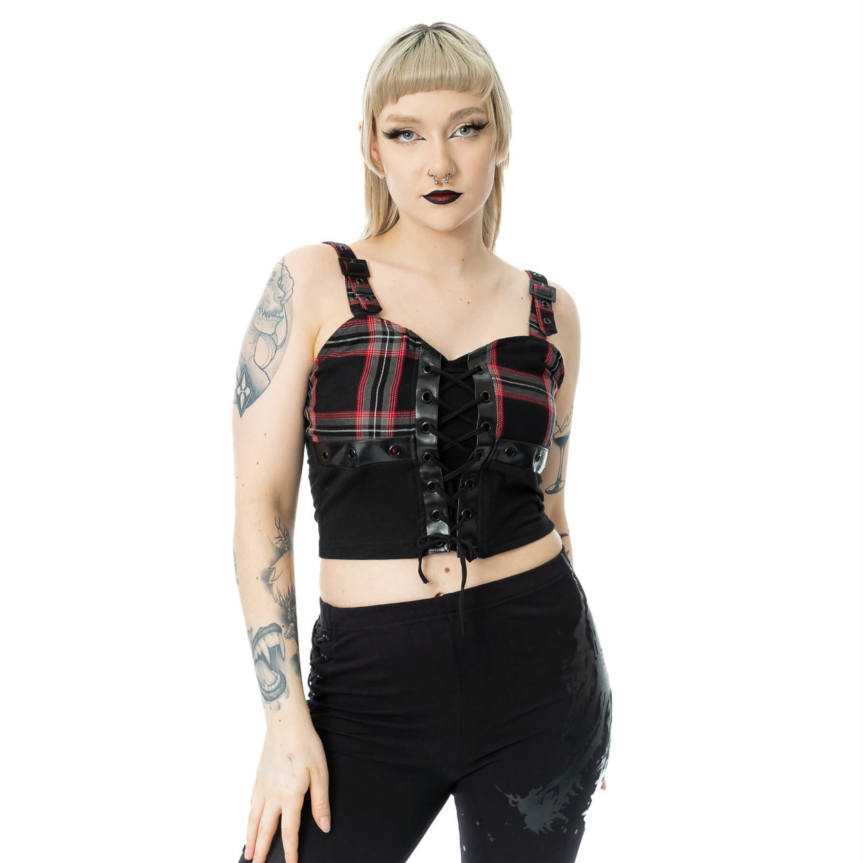Poizen Industries | Gothic tartan top,Phantom highlander