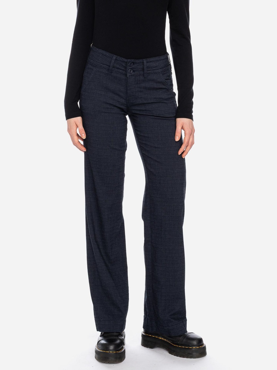 ATO Berlin | Pantalon Lilia met fijn blauw zwart ruitje
