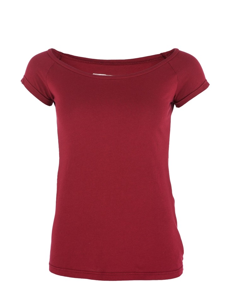 T-Shirt Fini Bordeaux, biologische katoen T-Shirt Fini Bordeaux, biologische katoen