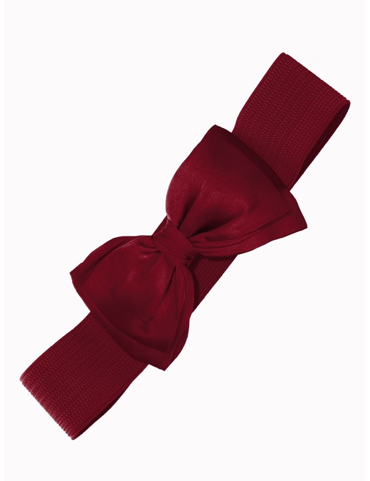 Elastiekriem met Strik Bella Bordeaux Elastiekriem met Strik Bella Bordeaux