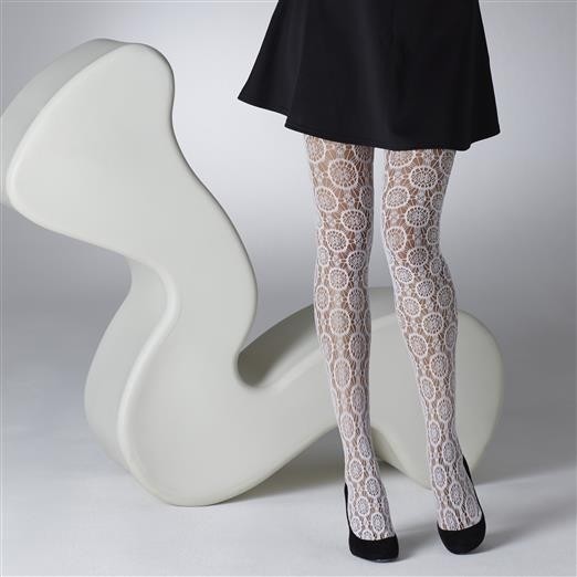 Panty cirkel fishnet, wit Panty cirkel fishnet, wit