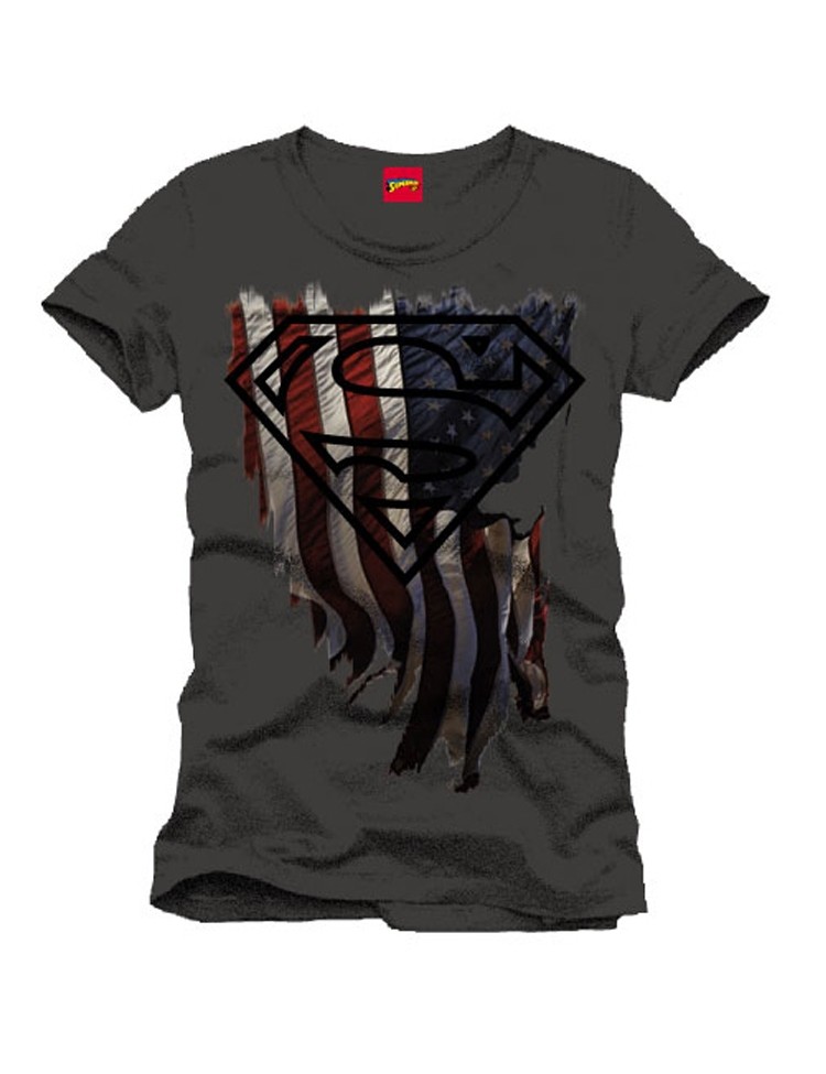 T-Shirt Superman Logo Distress Flag T-Shirt Superman Logo Distress Flag