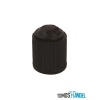 Ventieldop zwart PVC