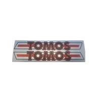 Stickerset Tomos 4L rood/zilver