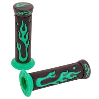 Handvaten vlam groen / zwart