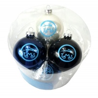 Kerstballen Tomos 6 stuks