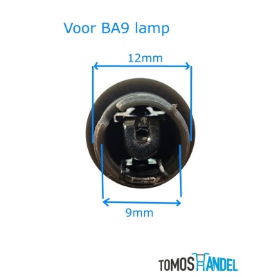 Fitting BA9 voor tellerhuis / cockpit