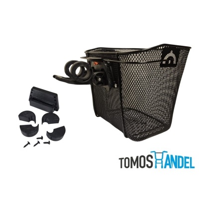 Mand universeel zwart afneembaar inclusief mandsteun Foto van Mand universeel zwart afneembaar inclusief mandsteun