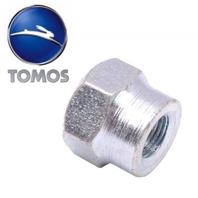 Krukas moer M10x1 met borst SW19 Foto van Krukas moer M10x1 met borst SW19