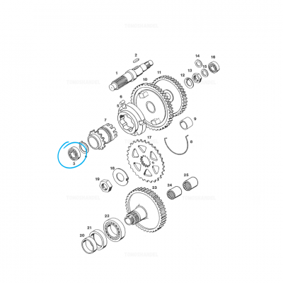 Versnellingsbaklager / Hoofdaslager SKF 6201 C3