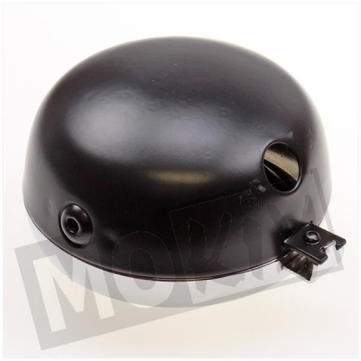 Koplamp rond metalen achterkant zwart