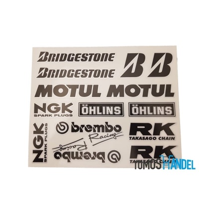 Stickerset Brembo NGK Motul Foto van Stickerset Brembo NGK Motul