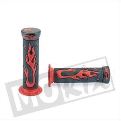 Handvaten vlam rood/ zwart Foto van Handvaten vlam rood/ zwart