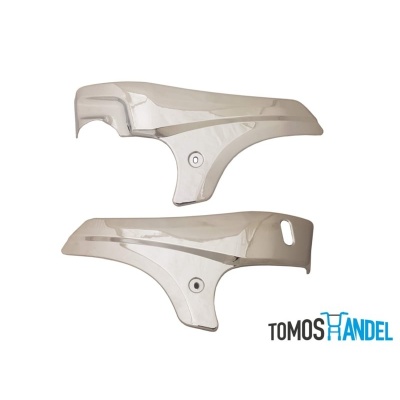 Zijscherm / zijkap set chroom A35 Foto van Zijscherm / zijkap set chroom A35