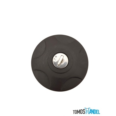 Tankdop zwart met slot A35 kunststof