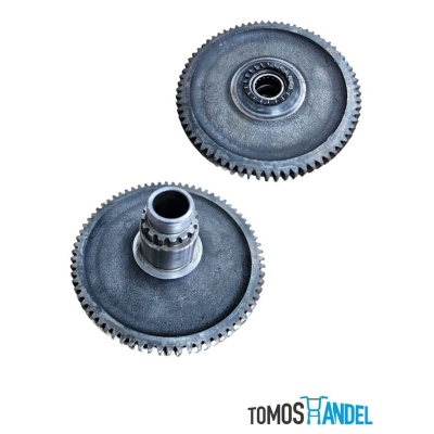 Aandrijftandwiel met nieuwe lagers en O-ring Foto van Aandrijftandwiel met nieuwe lagers en O-ring