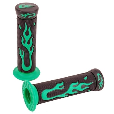 Handvaten vlam groen / zwart Foto van Handvaten vlam groen / zwart