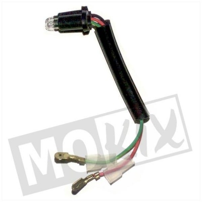 Fitting met lamp en bedrading voor in teller Foto van Fitting met lamp en bedrading voor in teller