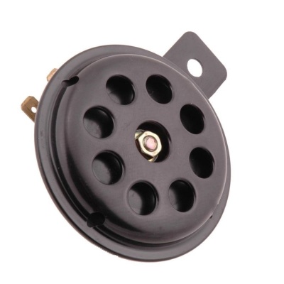 Claxon 12V DC gelijkstroom zwart Foto van Claxon 12V DC gelijkstroom zwart