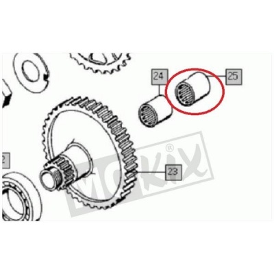 Naaldlager 26.4x20.7x12.6 voor in aandrijftandwiel Naaldlager 26.4x20.7x12.6 voor in aandrijftandwiel