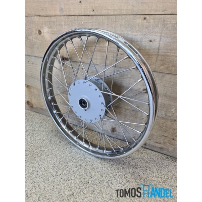 Voorwiel spaakvelg 16 inch Tomos Roadie / Classic Foto van Voorwiel spaakvelg 16 inch Tomos Roadie / Classic