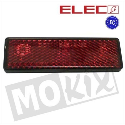 Reflector rood bevestiging 2 M6 bouten 94x28 Foto van Reflector rood bevestiging 2 M6 bouten 94x28