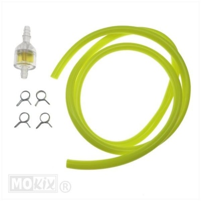 Benzineslang + filter geel Foto van Benzineslang + filter geel